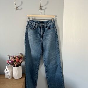 Uniqlo Women's Straight Leg Jeans in Blue